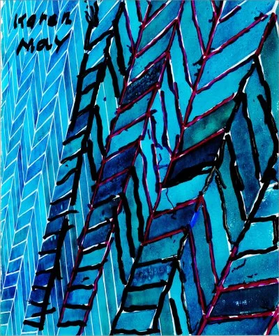 Karen May / Untitled (Blue Diagonal) / 2017