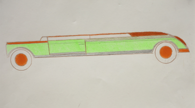 Alan Ward / Neon Green & Dark Orange Car / 2025