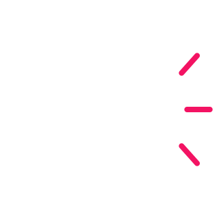 Line drawing of a megaphone with sound lines coming out of it, on a black background.