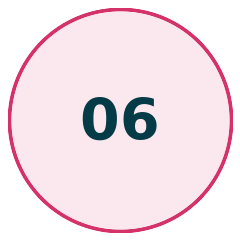 Number 06 in a pink circle with a dark border.