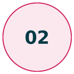Number two inside a pink circle