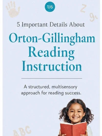 If your child is struggling with reading, they may need more than traditional instruction.

Orton-Gillingham is a structured, evidence-based approach designed to support students with dyslexia and reading challenges. It uses explicit teaching, multis