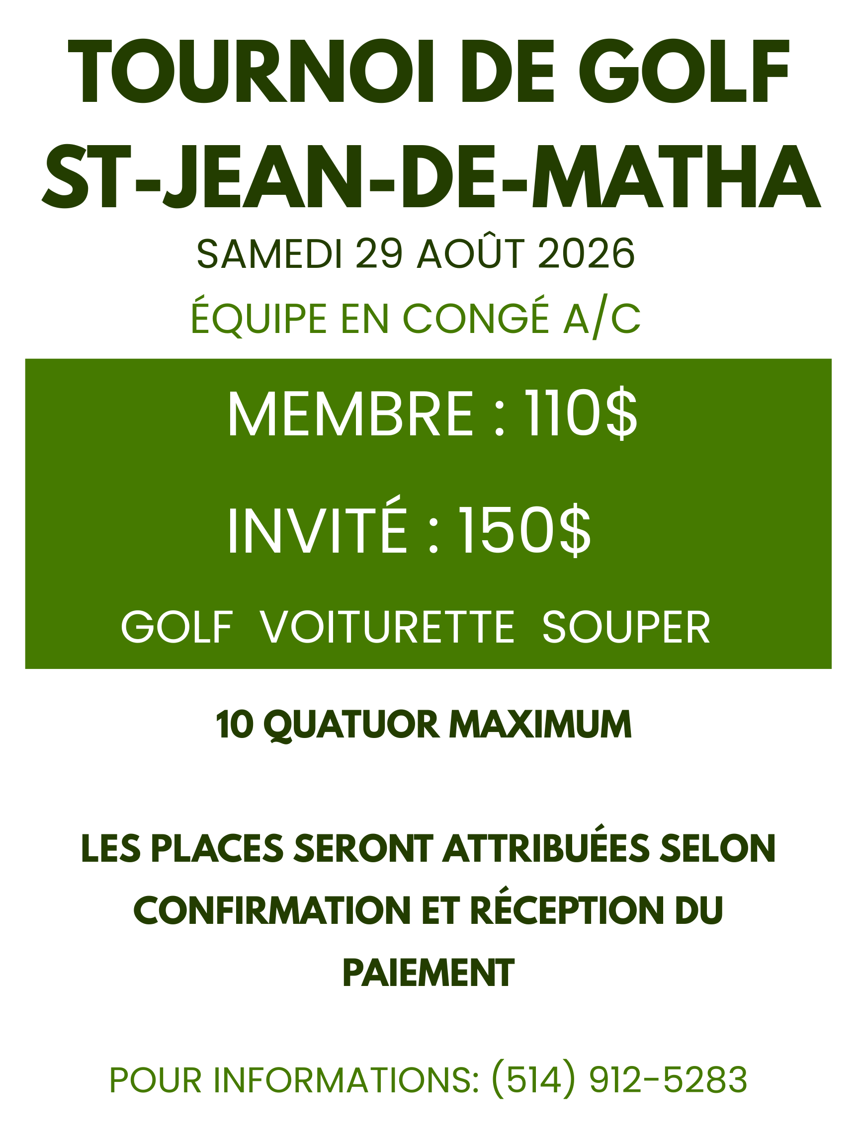 Tournoi de Golf St-Jean-De-Matha
