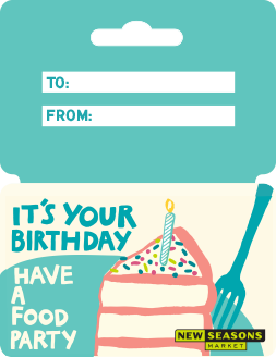 Image of printed birthday gift card