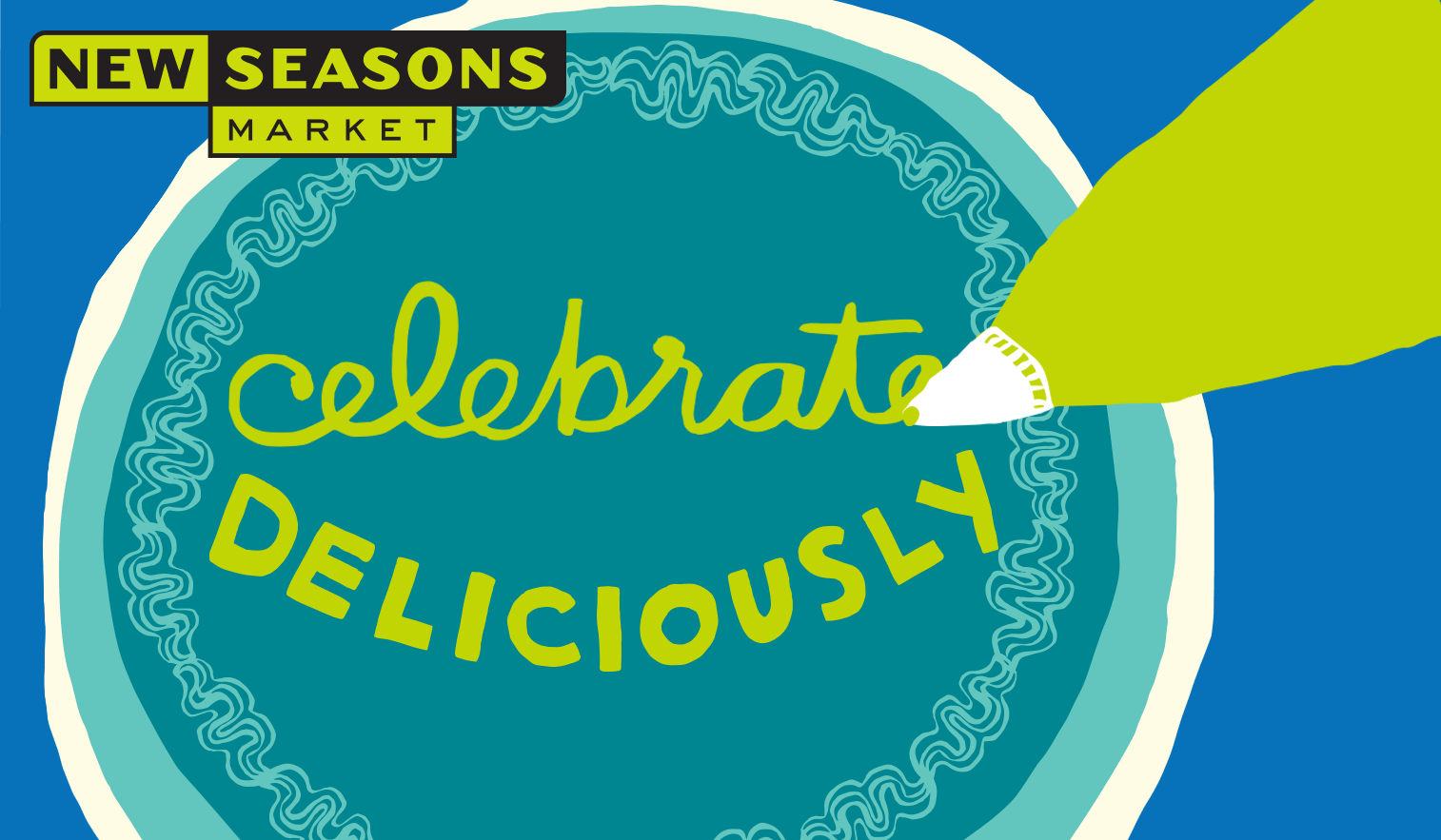 Image of animated celebrate gift card for website