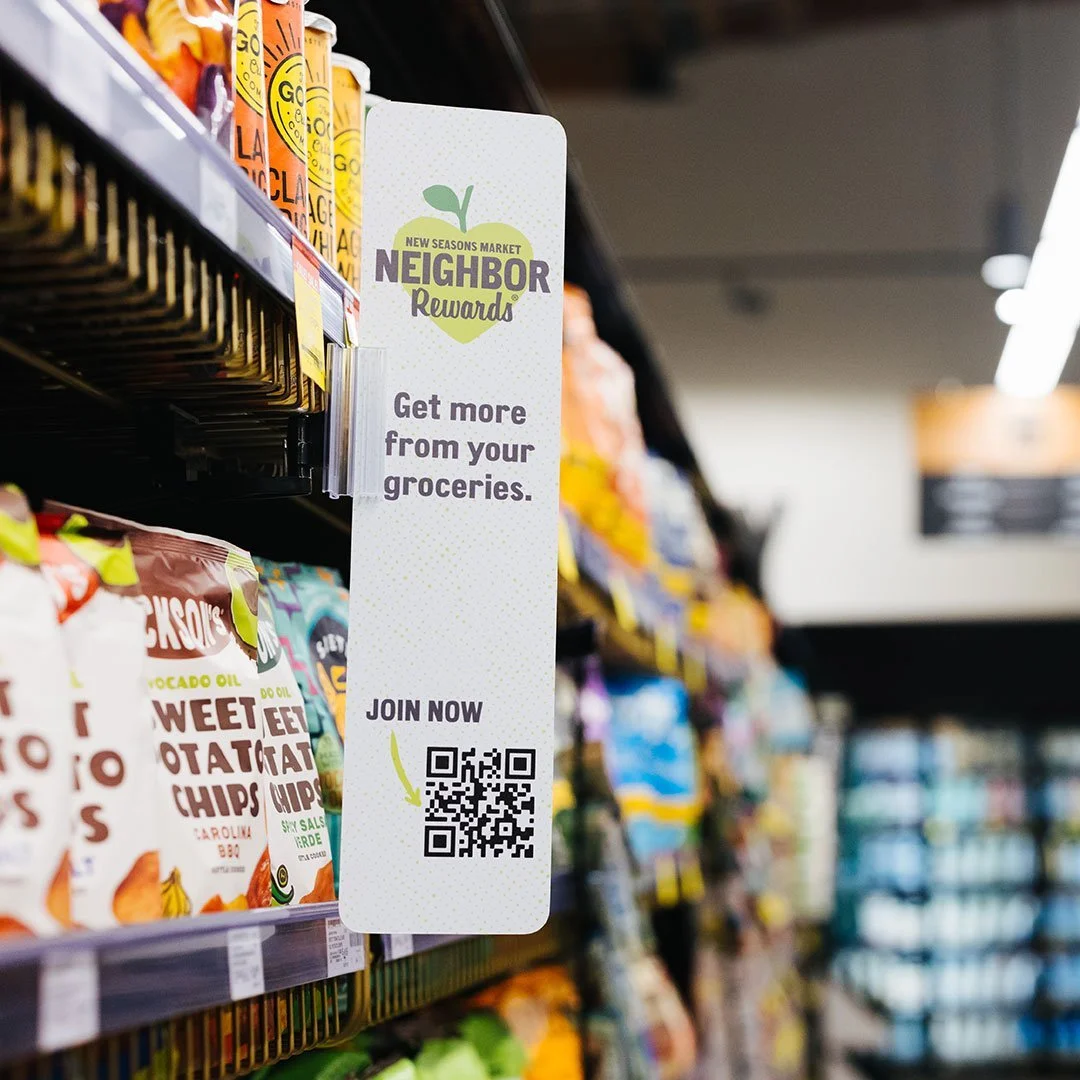 Image of blade promoting loyalty program in-store