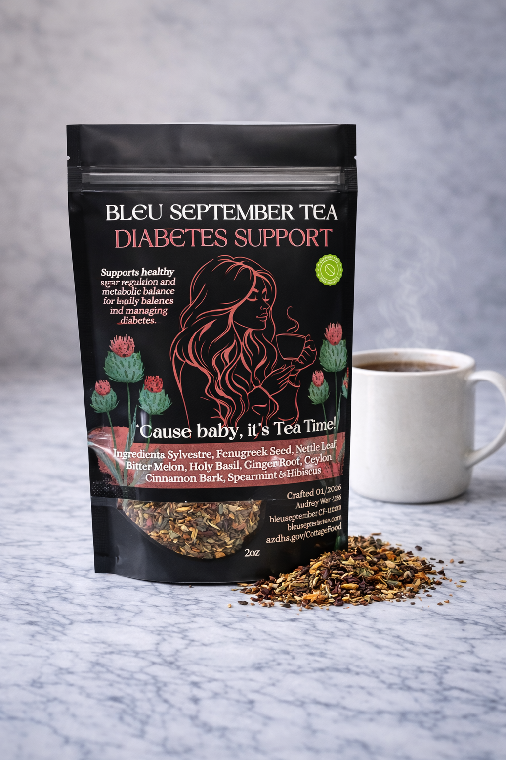Diabetes support tea blend on marble.png
