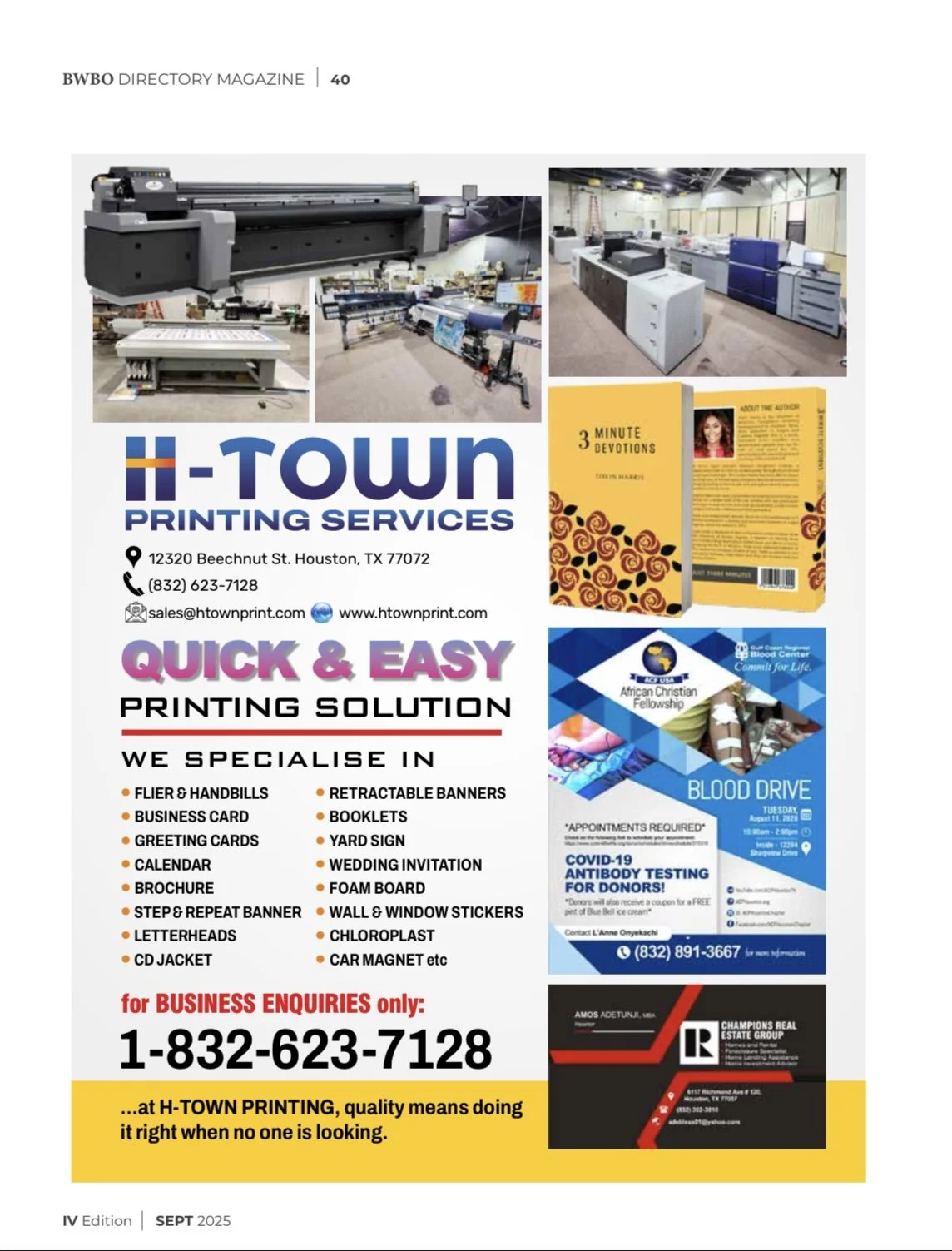 H-Town Printing Services