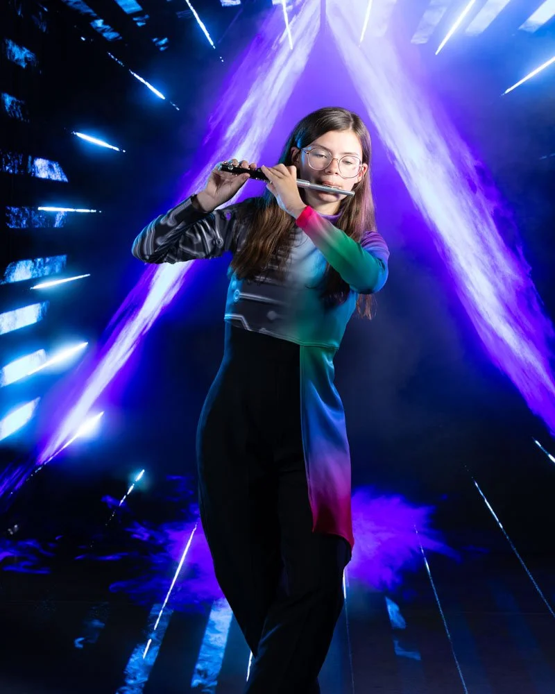 Piccalo with laser light and fog