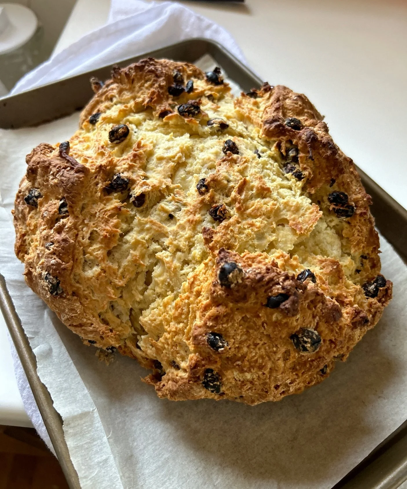 If you&rsquo;ve never had Irish soda bread, I&rsquo;d be honored to bake it for you this St. Patrick&rsquo;s Day. It&rsquo;s made with buttermilk and raisins so it&rsquo;s moist and flavorful. It shines when paired with a stew, used for corned beef s