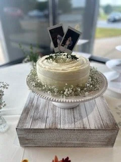 strawberry almond wedding cake