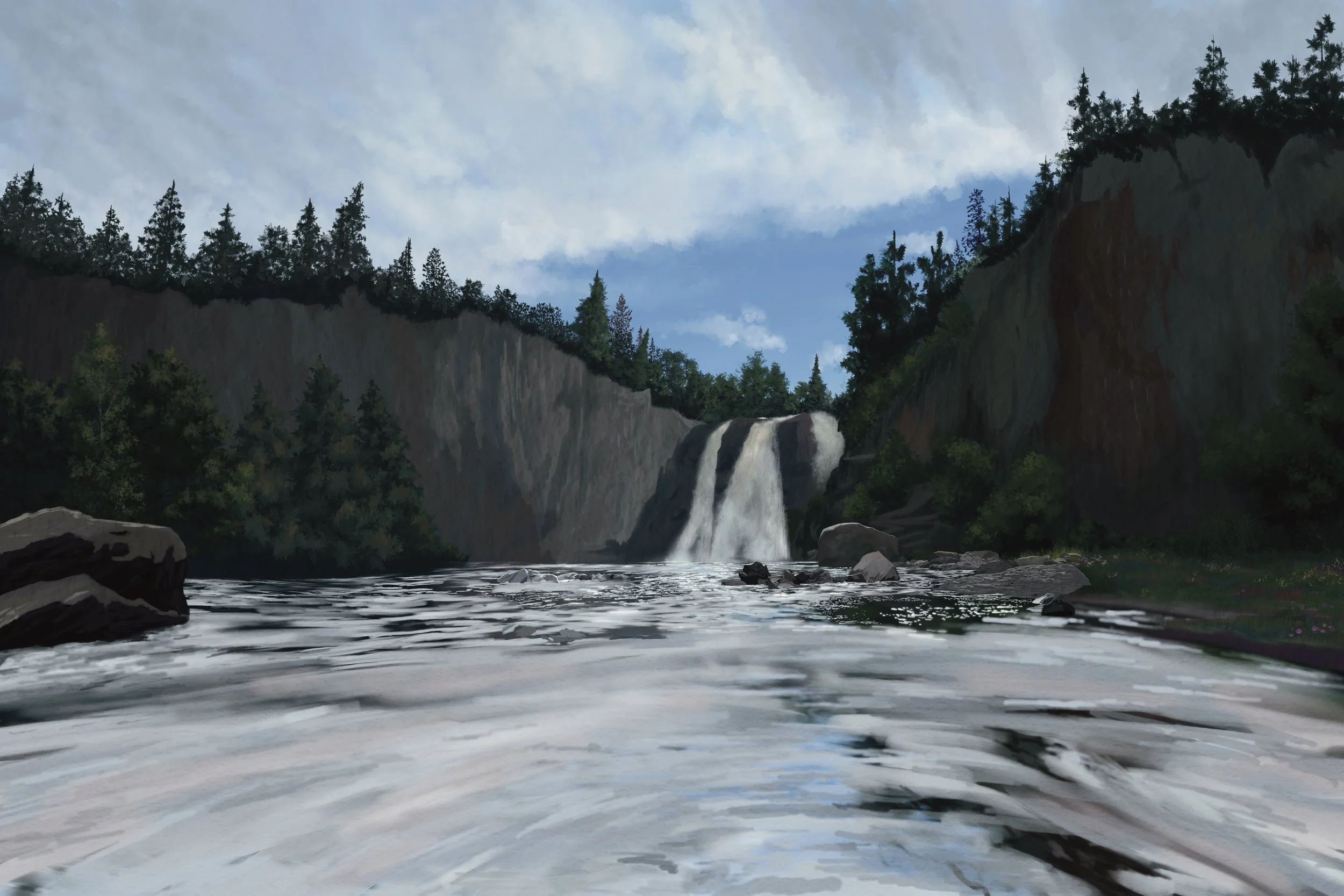 'Sitting In Peace'
digital painting, 24" x 16", 2025