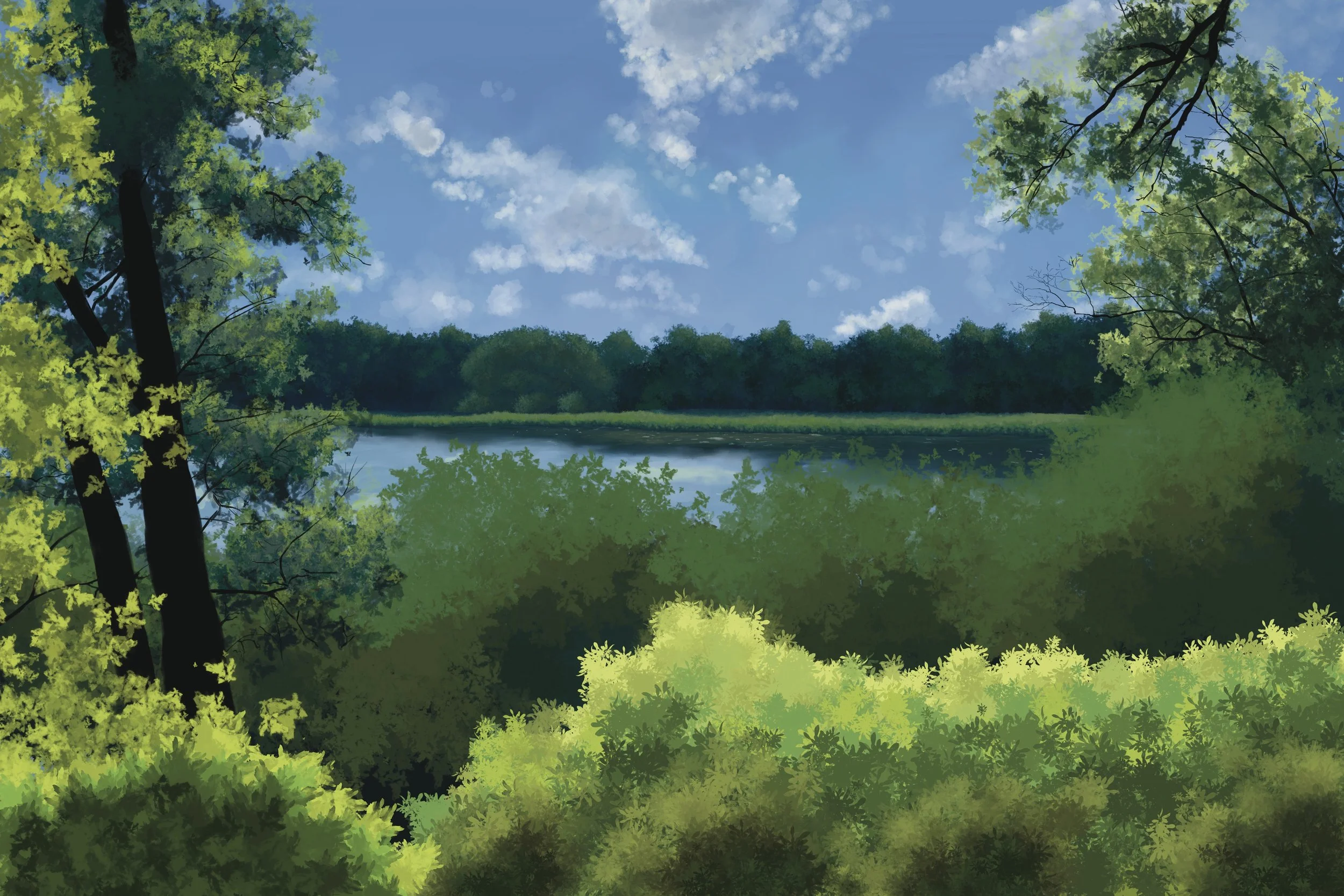 'Campsite B5'
digital painting, 24” x 16”, 2024