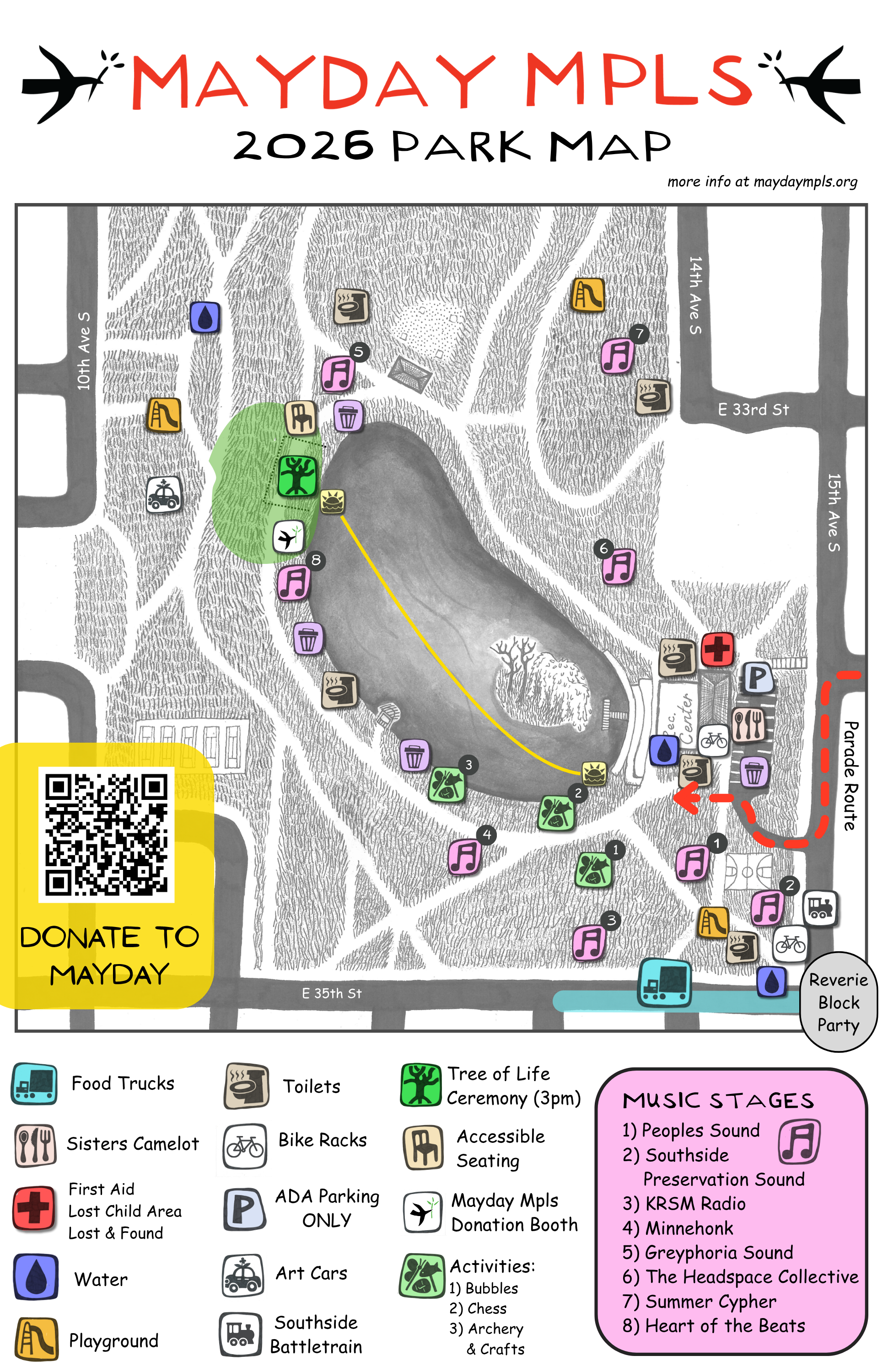 【Maydays 】 Map & Accessibility — Mayday Mpls