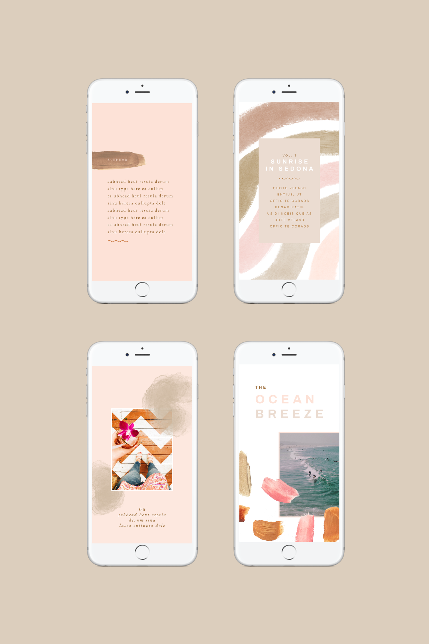 Boho Organic Instagram Story Template Designs
