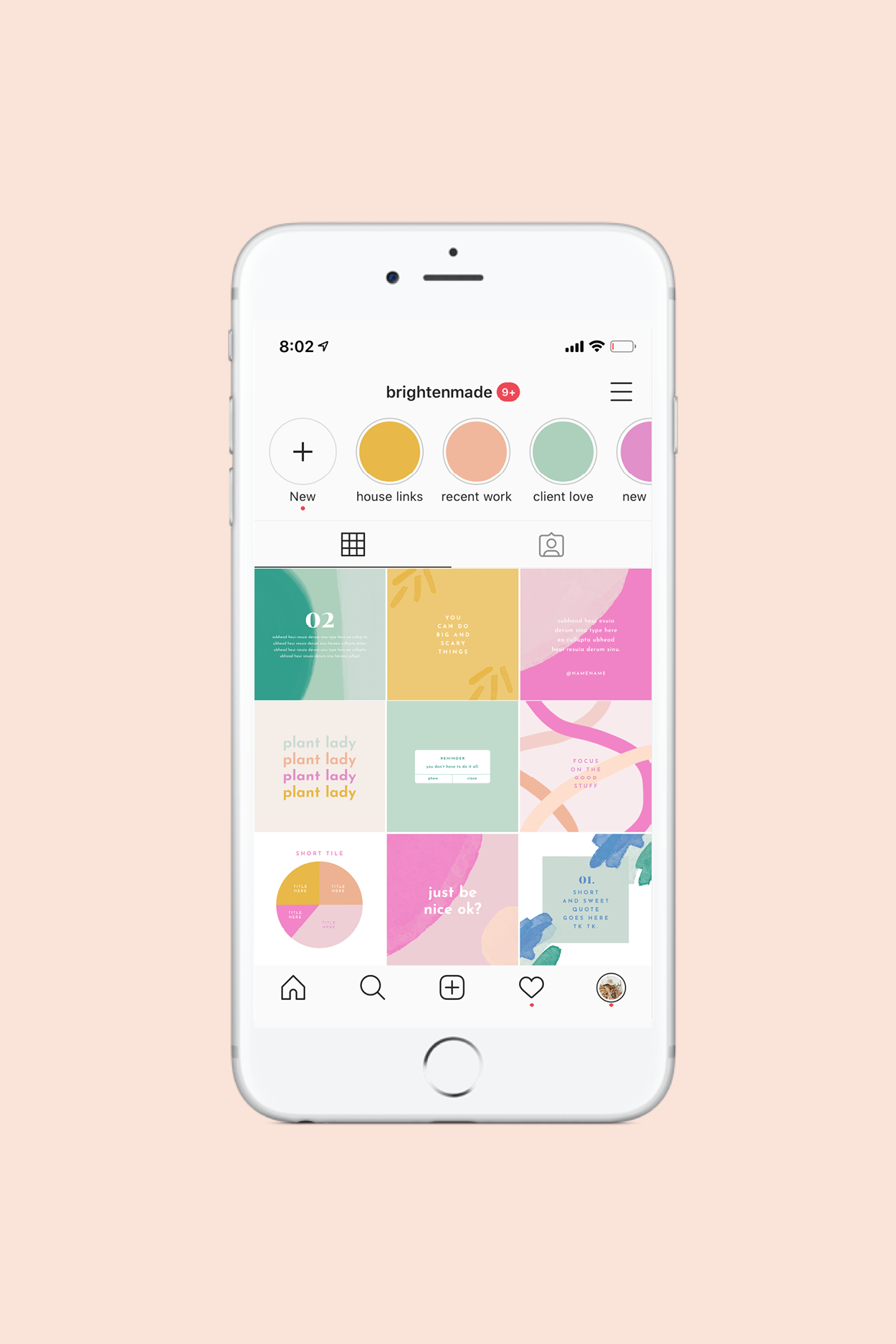 Bright Colorful and Playful Instagram Feed Inspiration