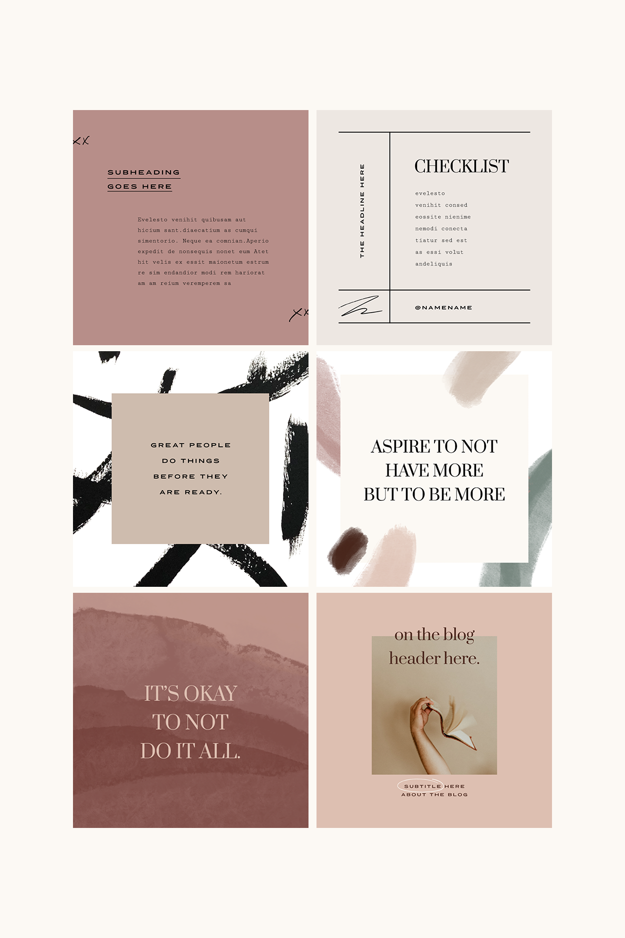 Minimal & Modern Instagram Post Template Designs