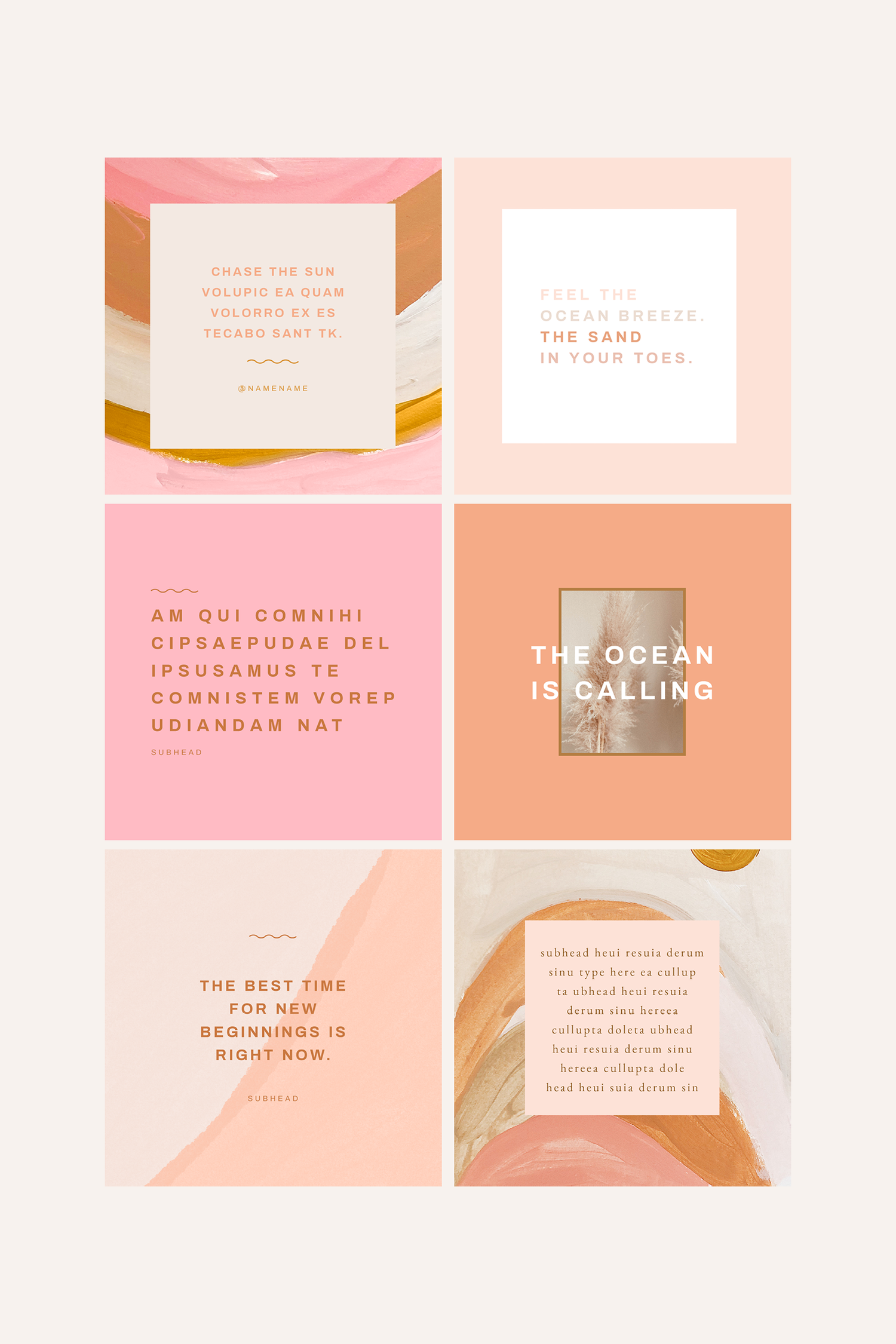 Boho Instagram Post Template Designs