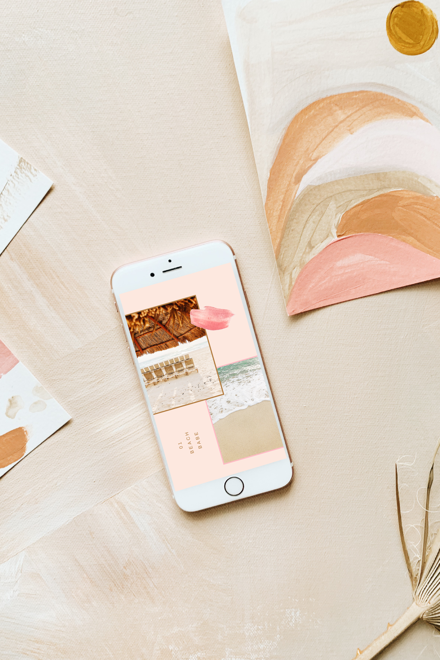 Boho Pinks and Browns Instagram Template Designs