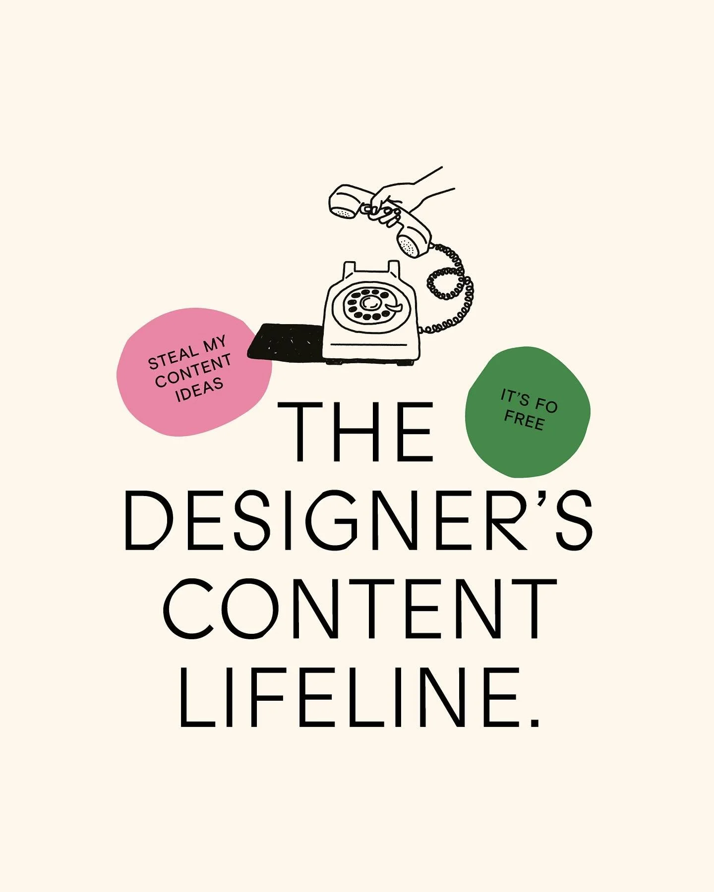 A Monday where your brain feels broken? Same.

Sometimes I have so many fun content ideas I want to post. Other times I want to throw my phone in a trash can. 

I made myself a free guide of 60+ content ideas for designers and I&rsquo;m sharing it wi