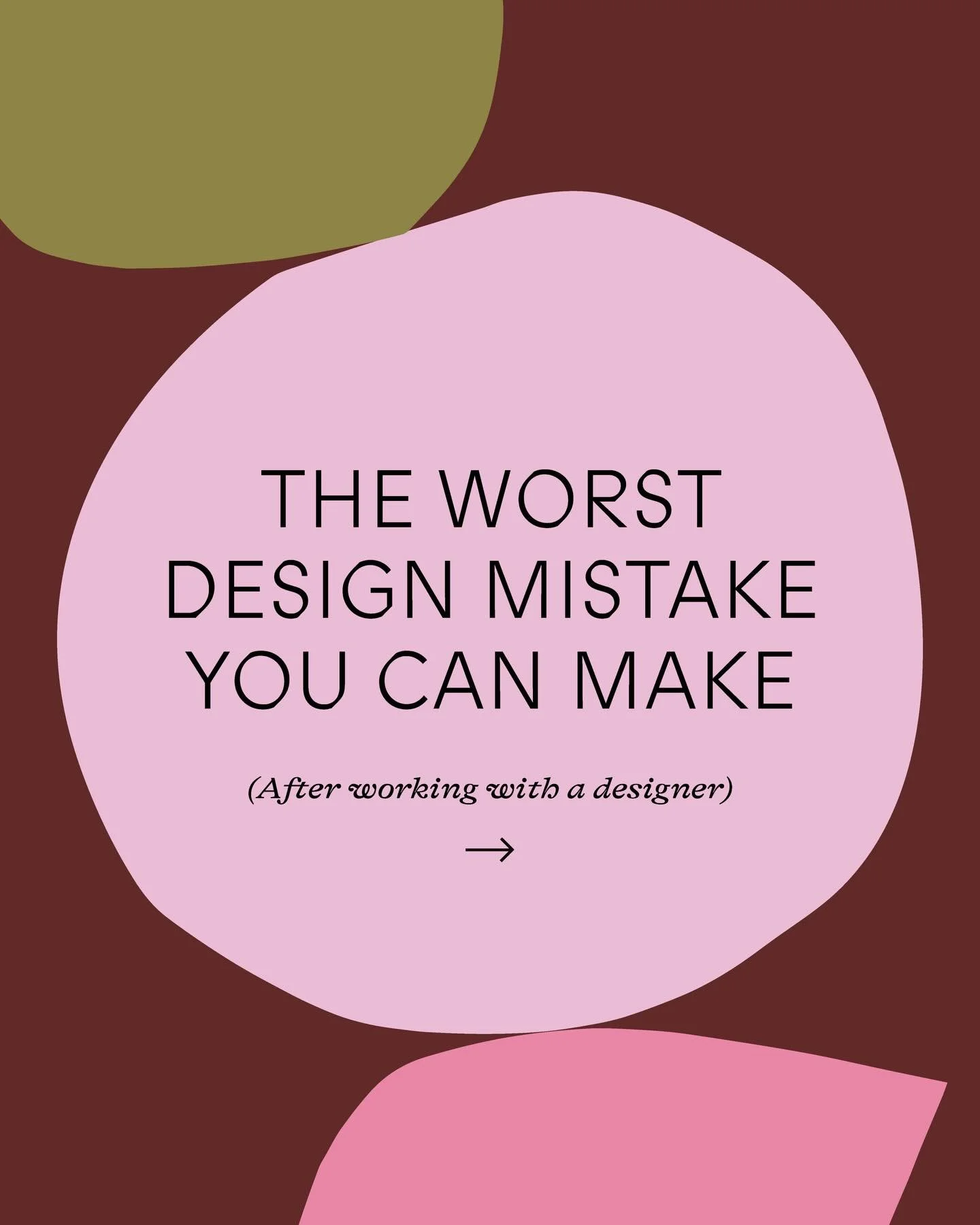 JUST BECAUSE YOU CAN DOESN&rsquo;T MEAN YOU SHOULD. 📣

Swipe to see the biggest mistake I see after brands work with a designer and how you can fix it. 

Too long, didn&rsquo;t read? Just stop combining as many assets together and instead use them i