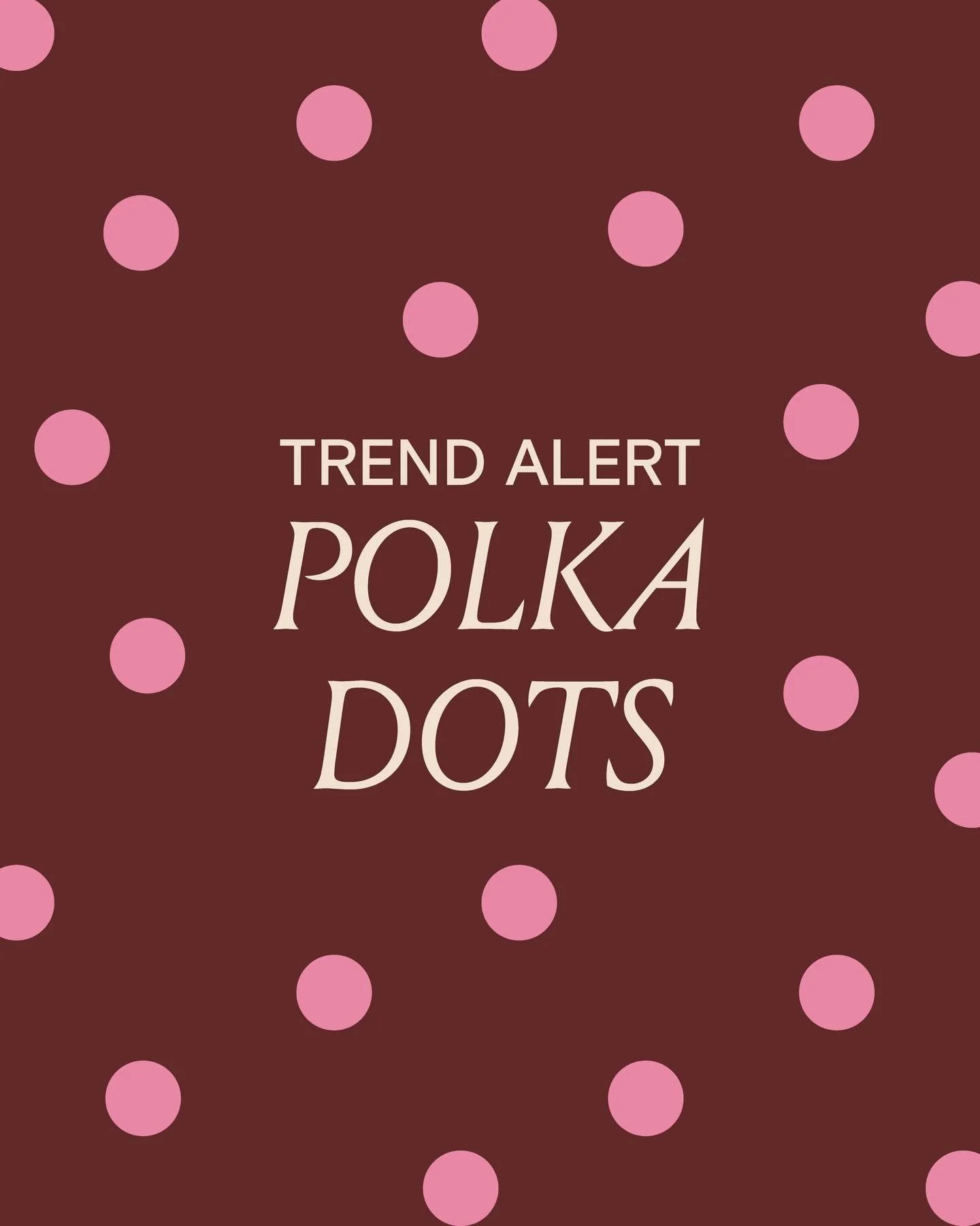 Polka dots are the latest pattern trend and I&rsquo;m not mad about it.

I keep spotting them everywhere as I try to rediscover my style post-baby #2 🫠 and it feels like the natural next step after our collective stripe phase.

Like stripes, they&rs