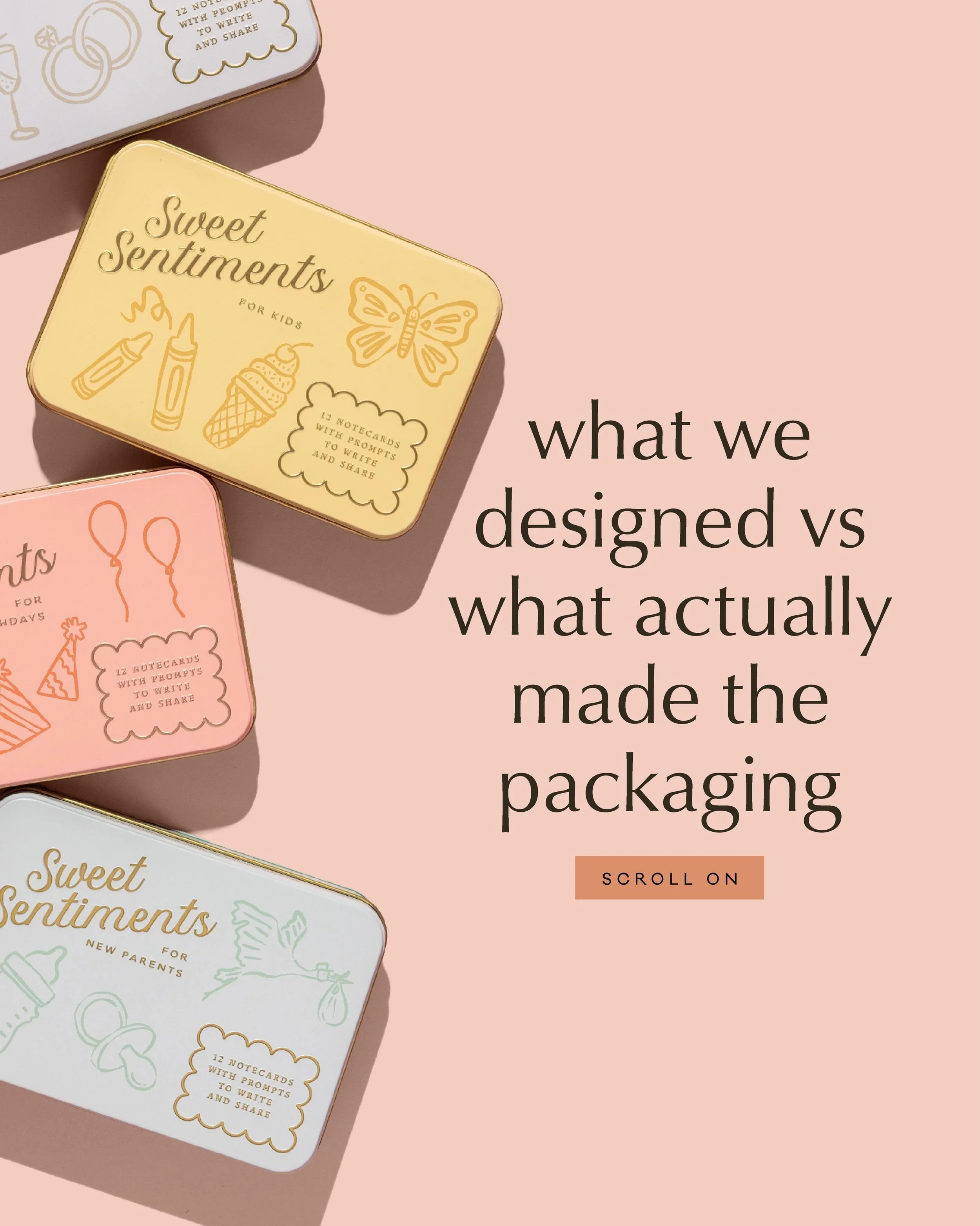 Behind the scenes of @lumitory&rsquo;s sweet sentiments!! I think designing products might just be my literal favorite thing. It was like a puzzle piece my team and I couldn&rsquo;t solve until we finally did. 👀

Swipe to see the iterations, the con