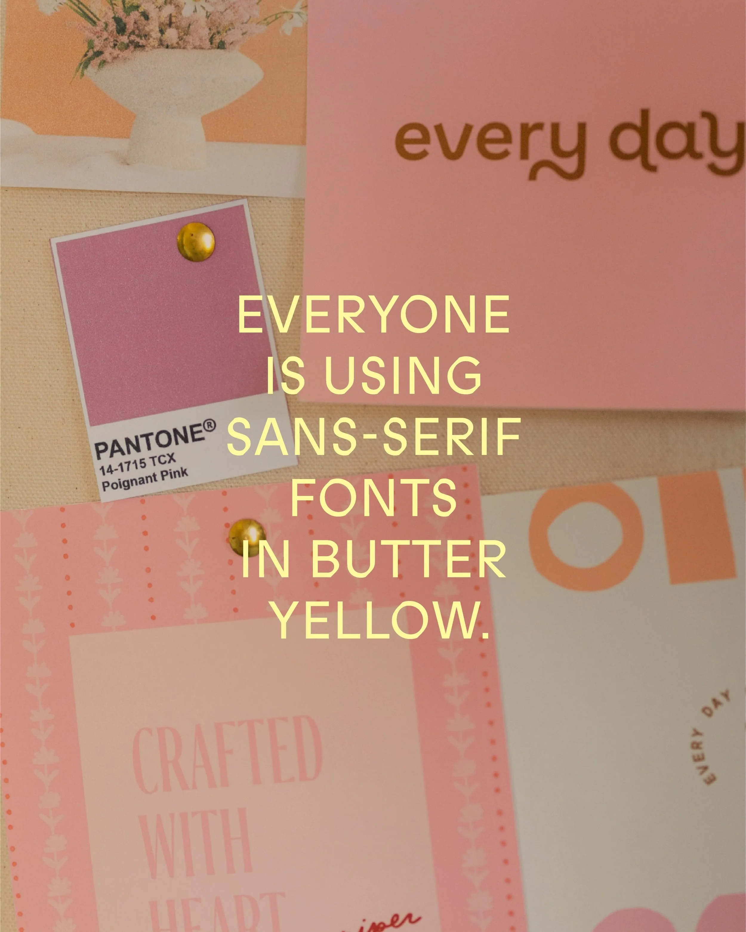 I LOVE BUTTER YELLOW TOO 🧈👀

But everyone&rsquo;s using it in the same way which has me confused.

So instead of using butter yellow like everyone else is doing, here are five different sans-serif fonts that have a bit more personality packed withi