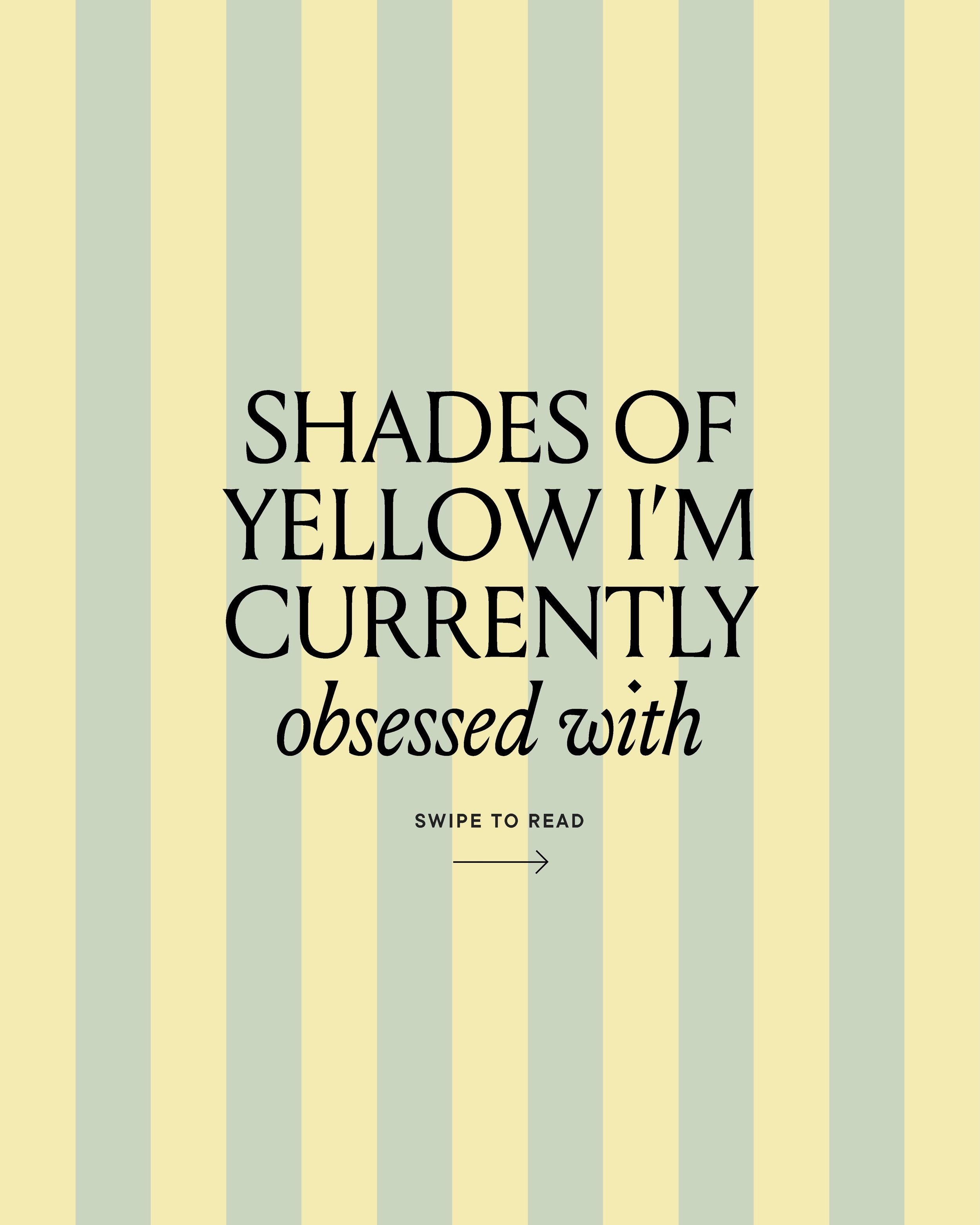 Butter YELLOW 💛🧈🥞 is everywhere and here are some of my current crushes. 

Which one is your fave?