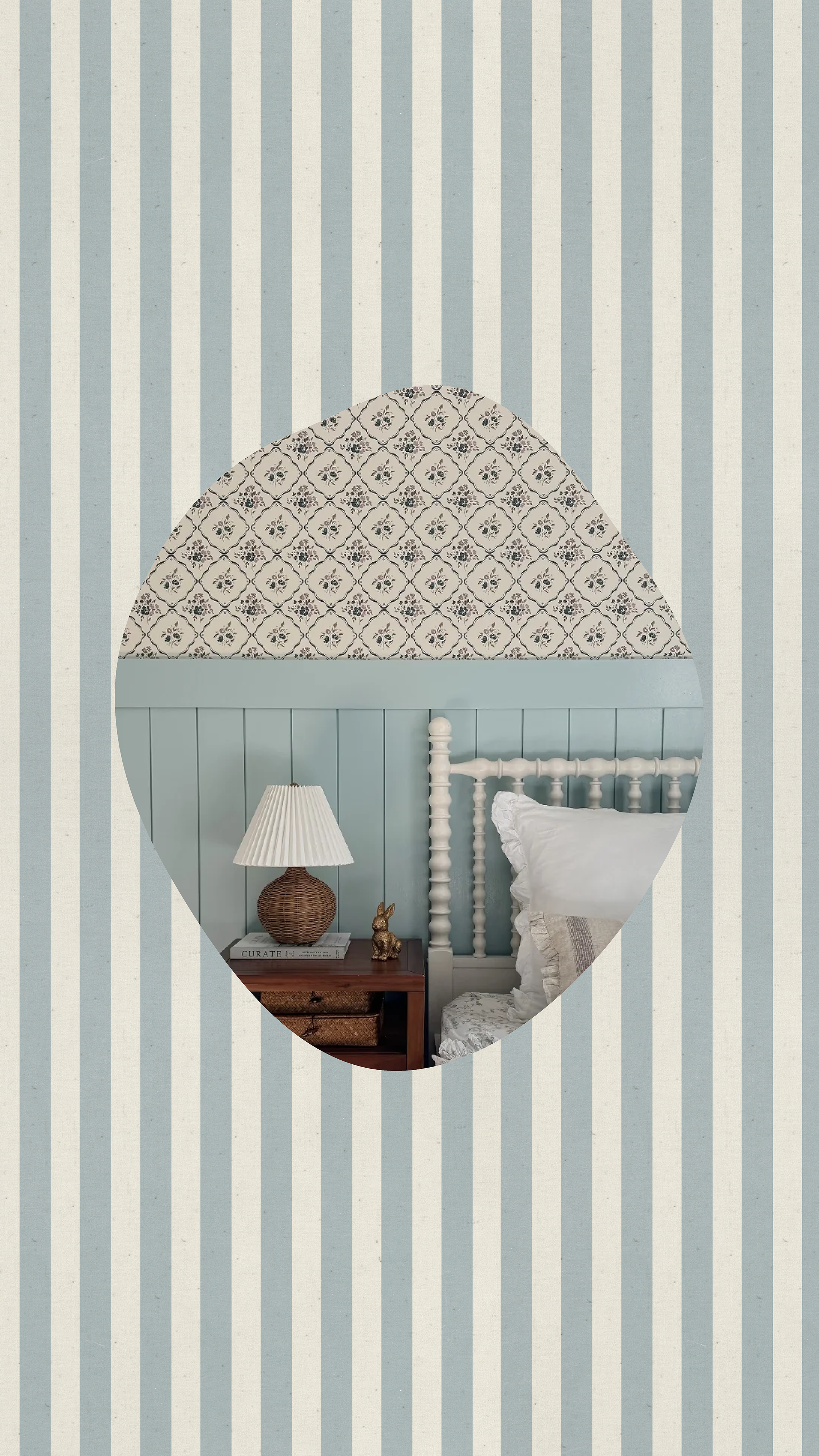 striped blue and white pattern for a wallpaper company