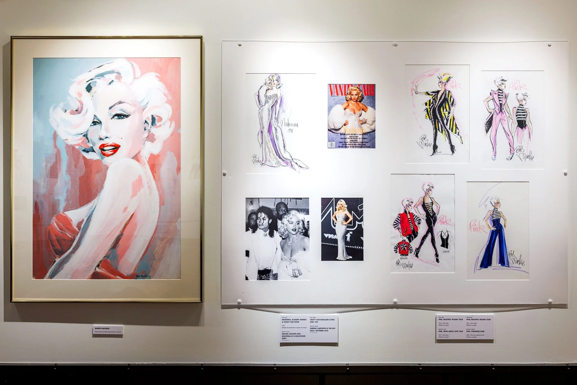 Bob Mackie Exhibit Artwork at Soho Grand Gallery in 2025