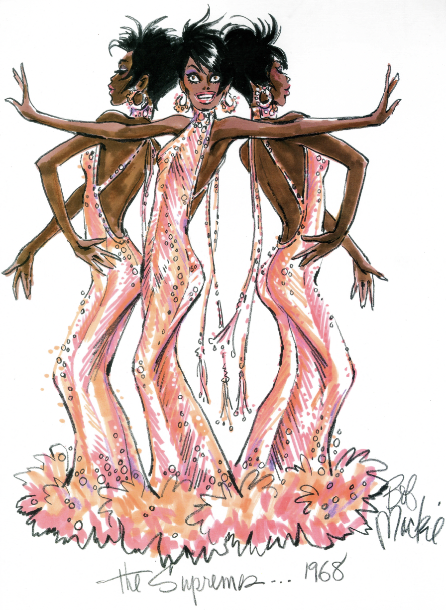 Supremes Sketch by Bob Mackie