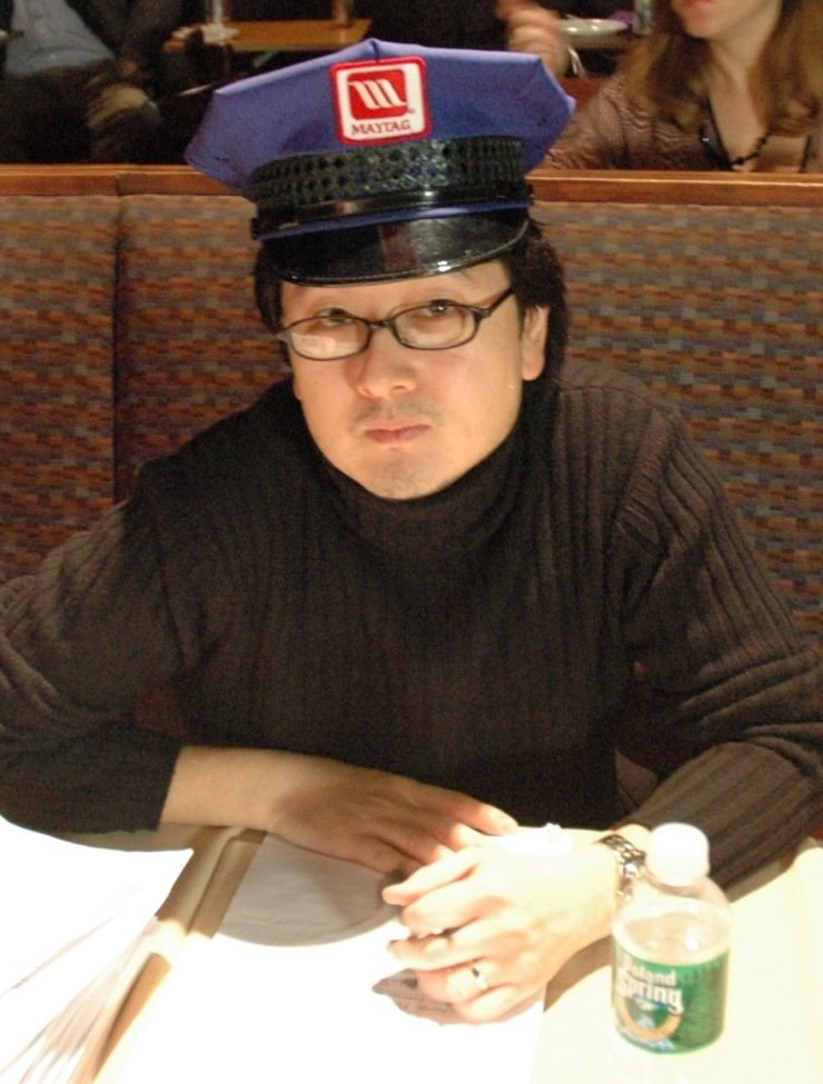 I had to at least try on the Maytag Repairman's hat.