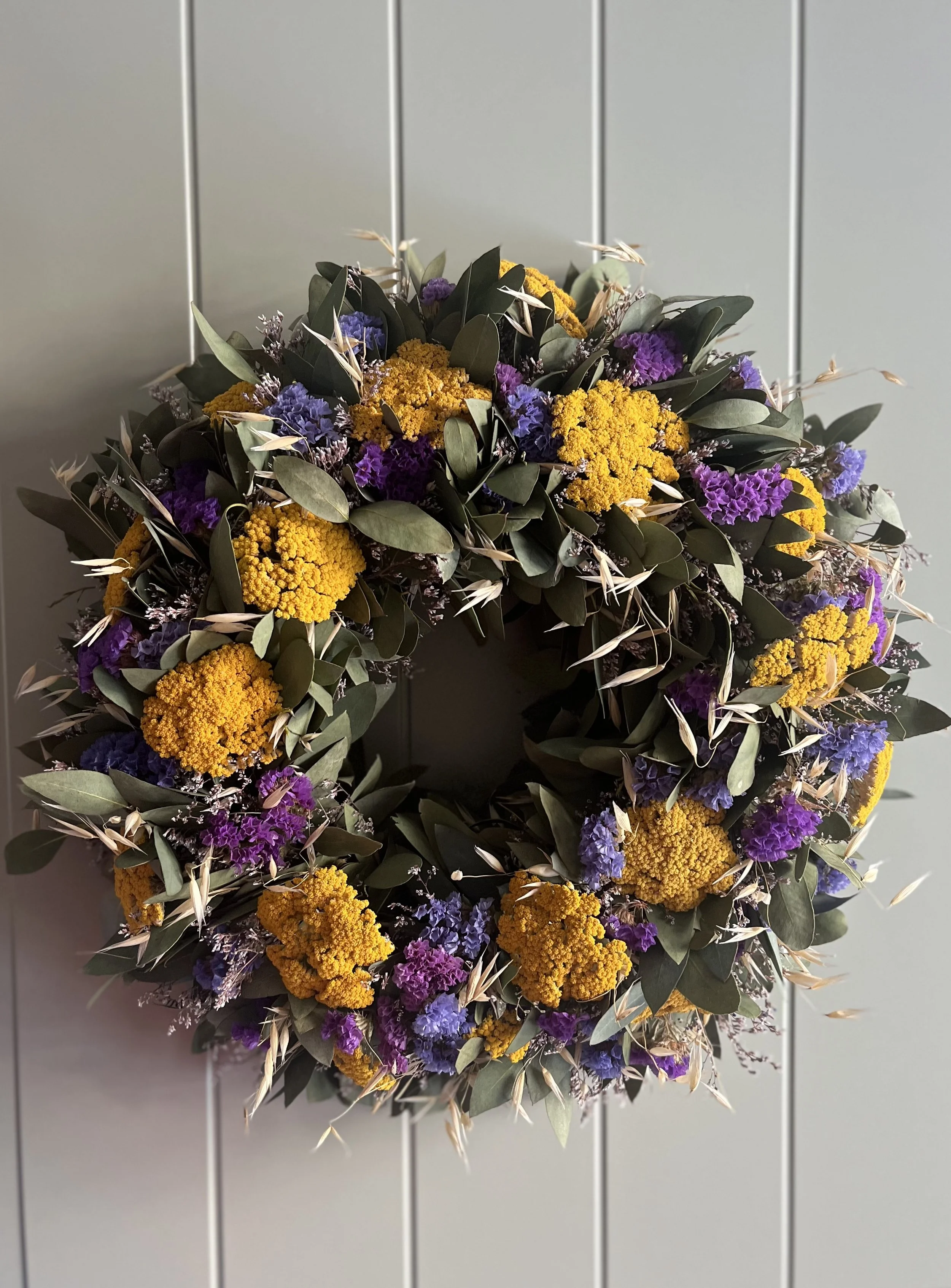 Dried Floral Eucalyptus based Wreath