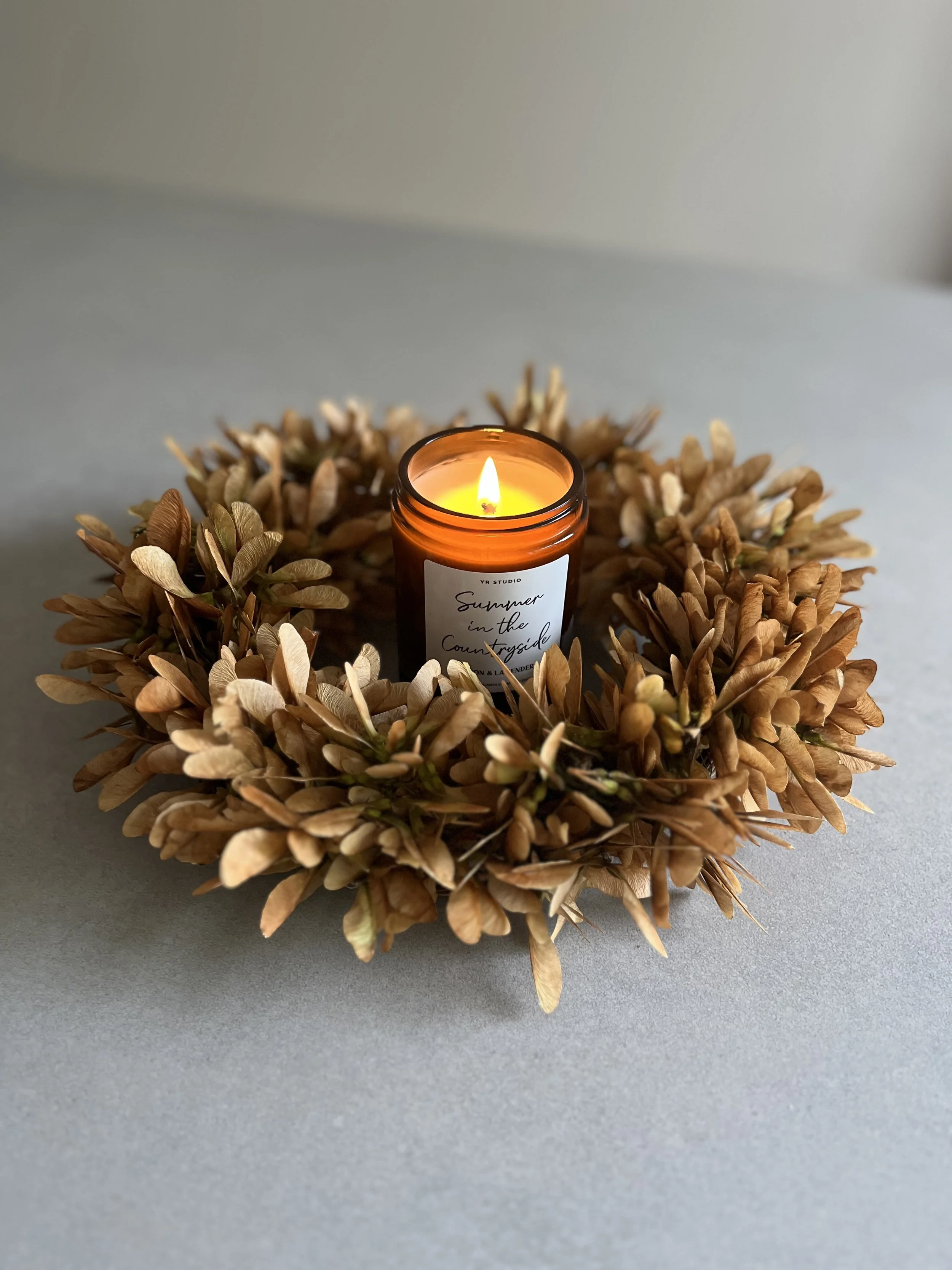 Dried Sycamore table Wreath