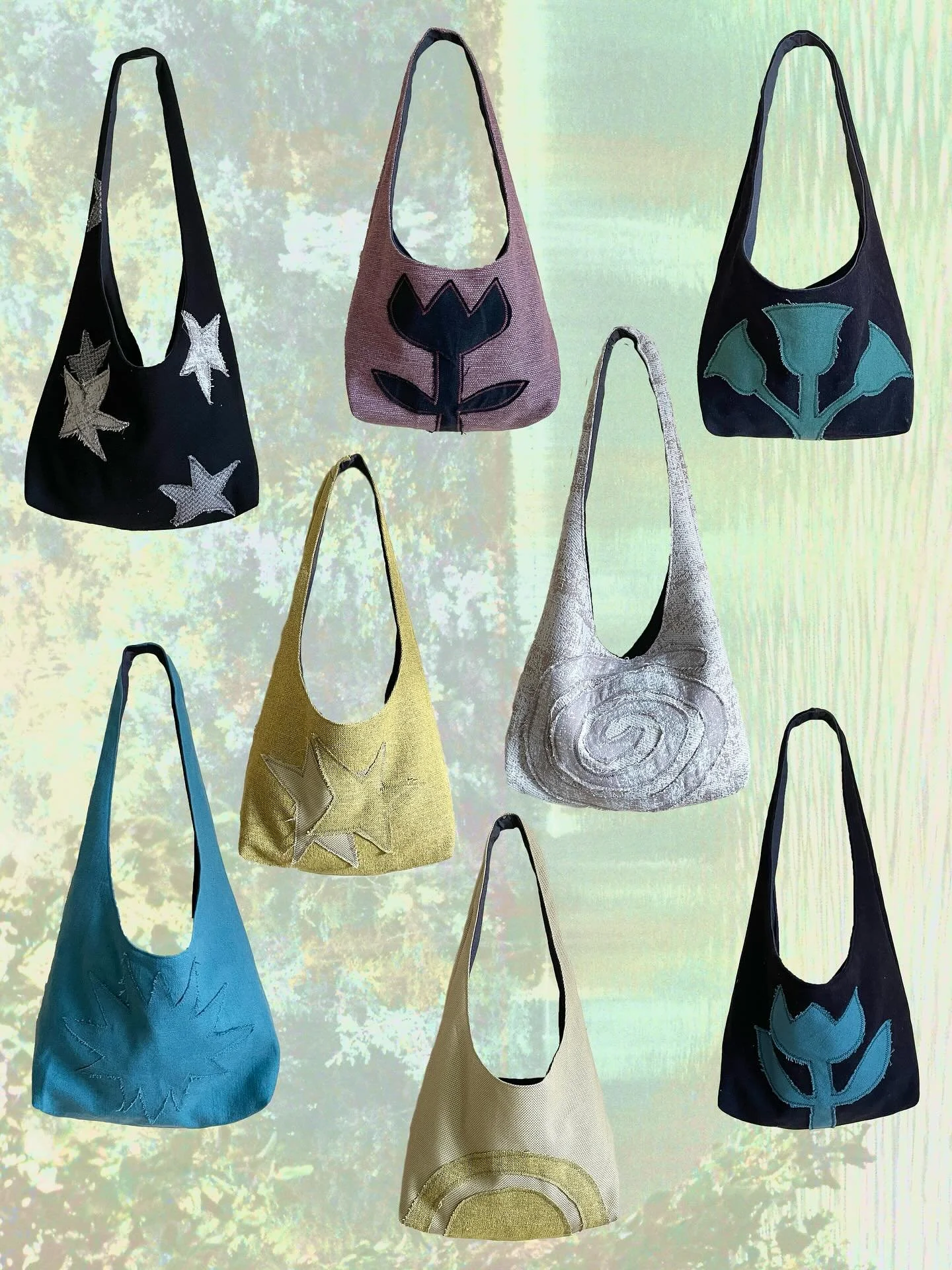 some bags u might find if u come to the @sisyphosberlin art market tomorrow at 2pm🫆🫆

come hang out for some holiday shopping (it&rsquo;s also indoors, in case you&rsquo;re scared of the 🌧️🌧️🌧️)