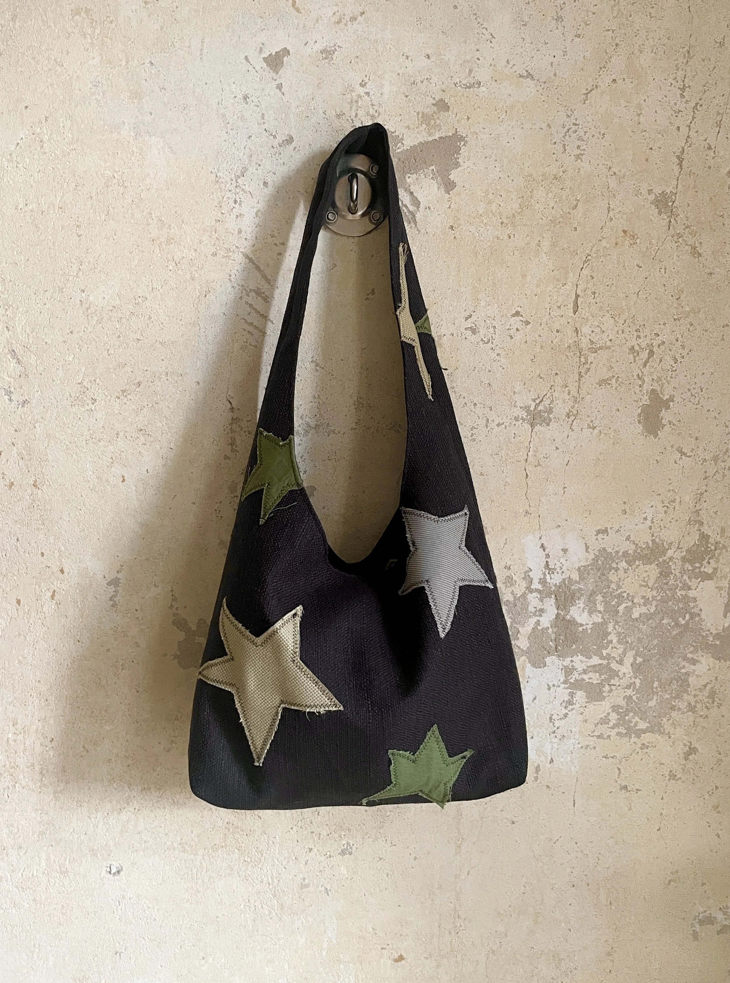 big star bag - black, green, yellow, grey