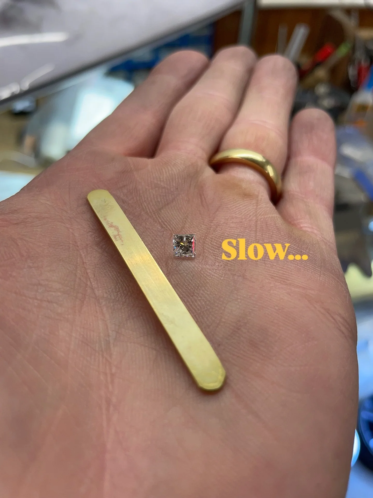 Rose gold&hellip; not made anything in rose for a while. We do love those coppery tones! &amp; paired with a princess cut diamond make a killer combo.