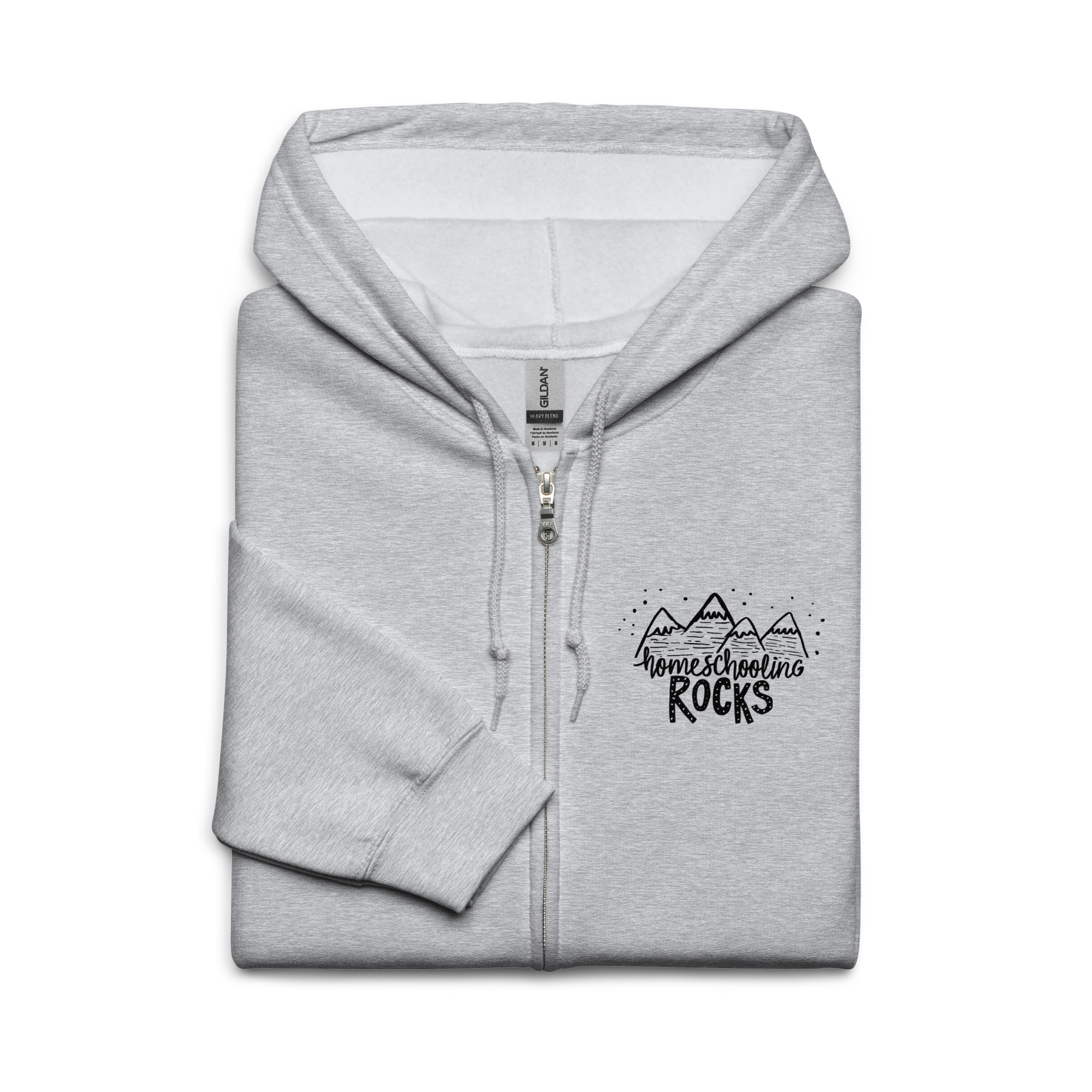 Homeschooling Rocks Unisex Heavy Blend Zip Hoodie | Cozy Homeschool Sweatshirt | Premium Homeschool Apparel