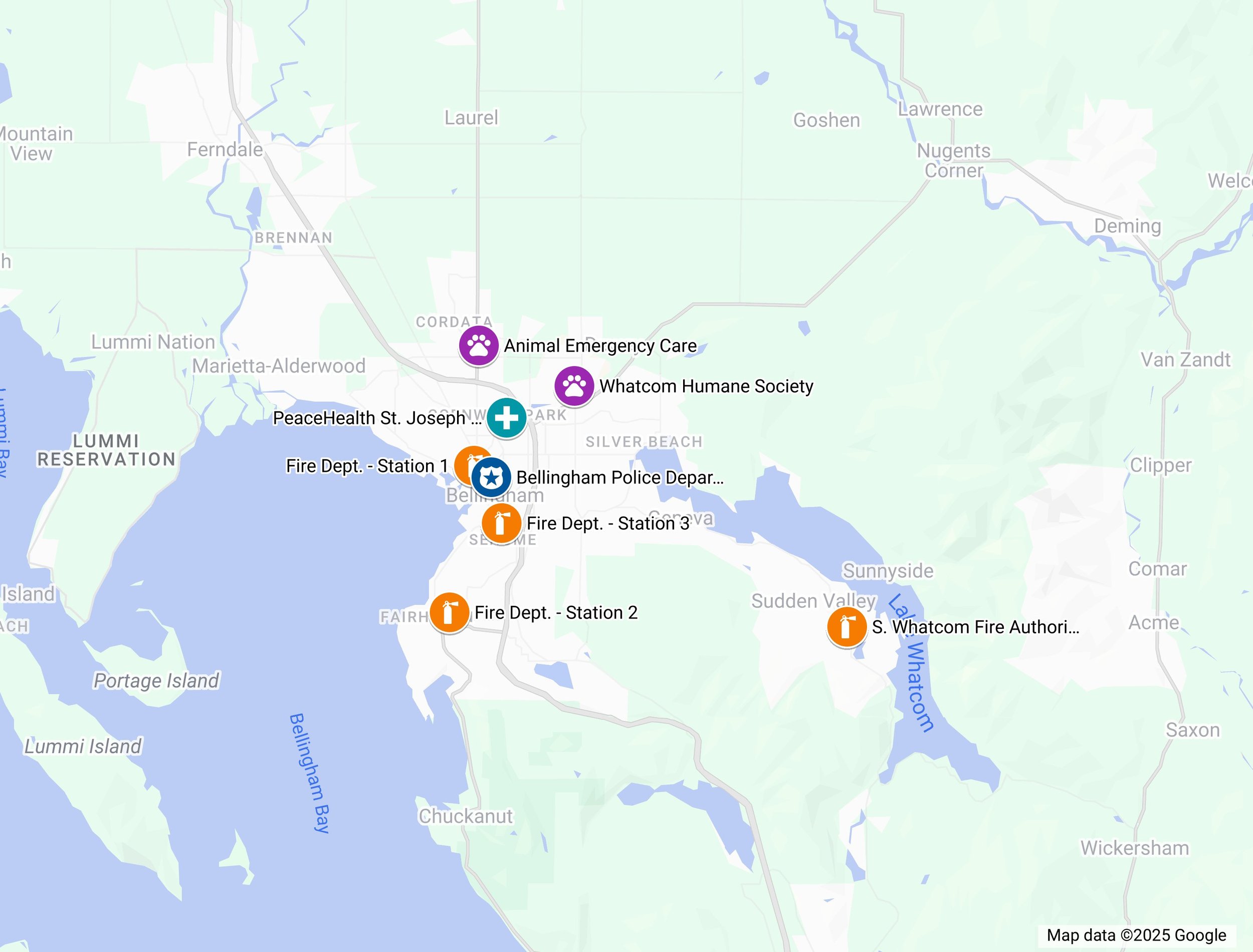 A Quick Reference to Bellingham’s Emergency Services and Their Locations
