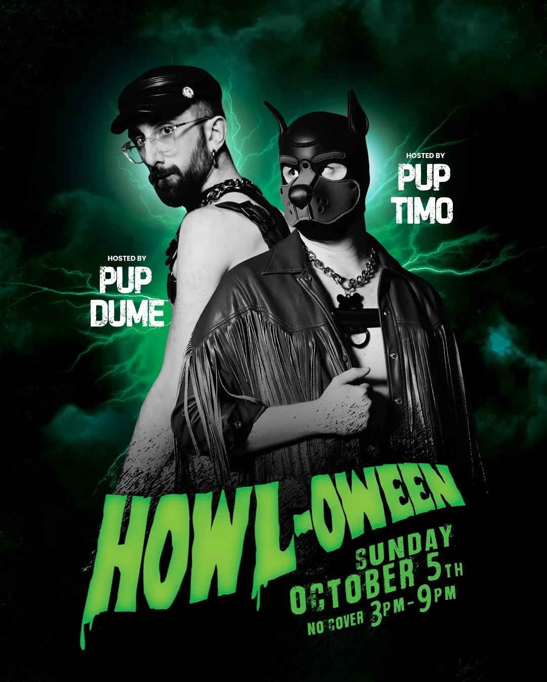 Come into the lab, and see what&rsquo;s on the slab. 
Introducing your mad scientists &amp; hosts for the evening @ghostpupdume &amp; @cybersexpuppy 

Don&rsquo;t miss our special opening number at HOWL-OWEEN
This Sunday October 5 3pm-9pm no cover
DR