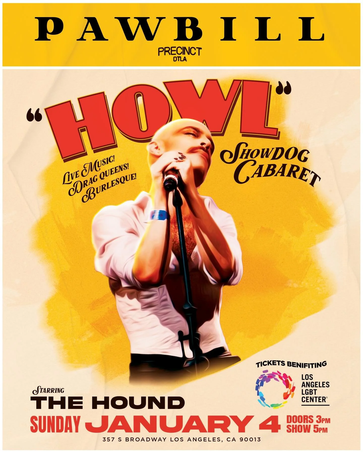 You&rsquo;ll be losing your mind for @thehound DJ&rsquo;ing musical remixes and performing LIVE at @howldtla 

HOWL Showdog Cabaret, Sunday January 4th 

Party at 3pm, Show at 5pm
Raising funds for @lalgbtcenter 
General admission no cover ($5 sugges