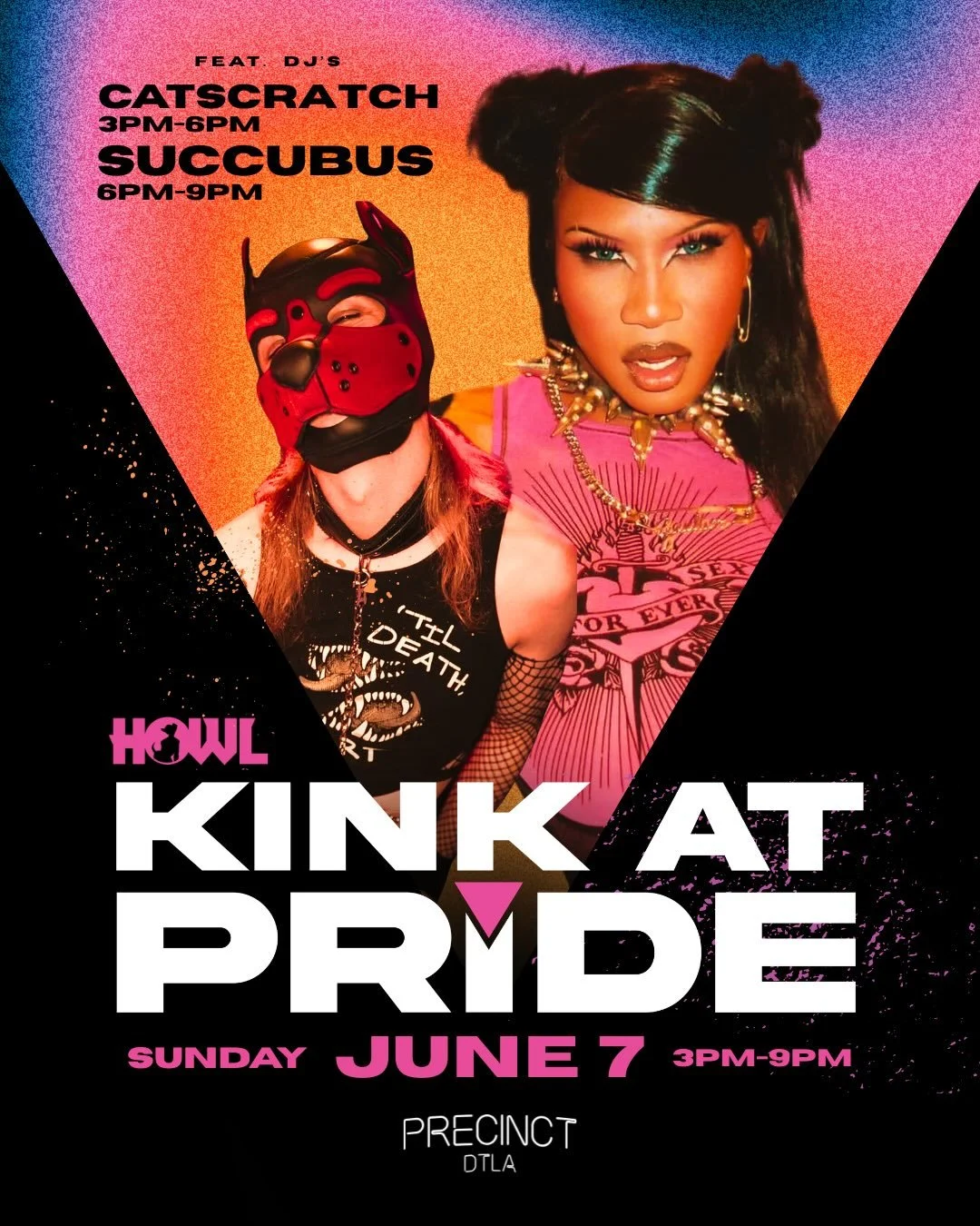 Can you handle both? 🐶

announcing our Double DJ lineup for K!NK AT PRIDE
3pm-6pm DJ CATSCRATCH @pup_sammi 
6pm-9pm DJ SUCCUBUS @theonlysuccubus 

Party with us after the parade 
JUNE 7 at @precinctdtla 
No cover

More info coming soon