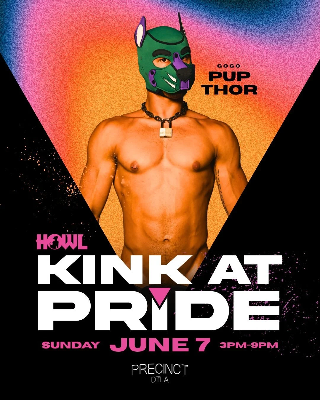 This pup is electrifying @pup.thor 

Join us for K!NK AT PRIDE June 7 at @precinctdtla 
Directly after the Weho Pride Parade 3pm-9pm NO COVER

More info soon