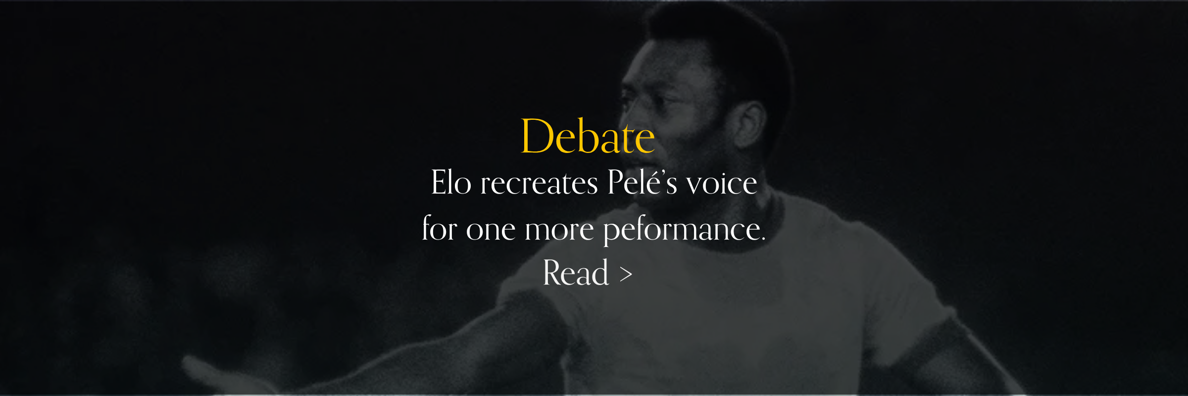 Debate: Elo recreates Pelé's voice