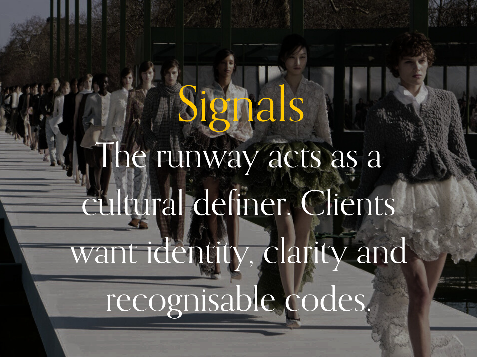 Reading the runway signals of FW26. What they reveal about the cultural moment.