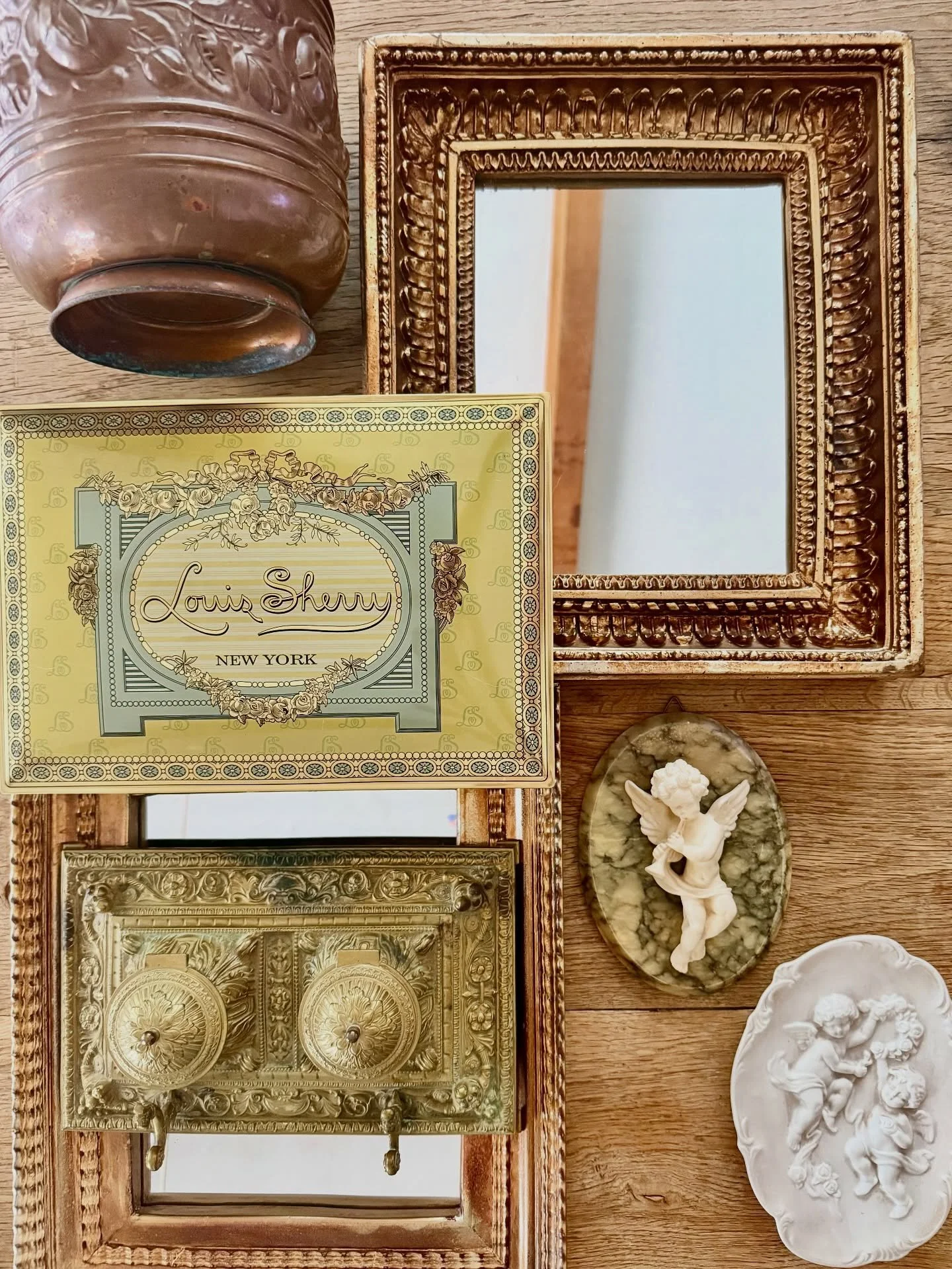 So happy to be able to join this weekend&rsquo;s Flatterday AND 12 Days of Vintage Christmas with the Vintage Variety Group!

The Gilded Cherub Collection showcases several special, timeless pieces that would make wonderful gifts for the holidays! Ch