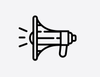 Icon black tracing of a megaphone
