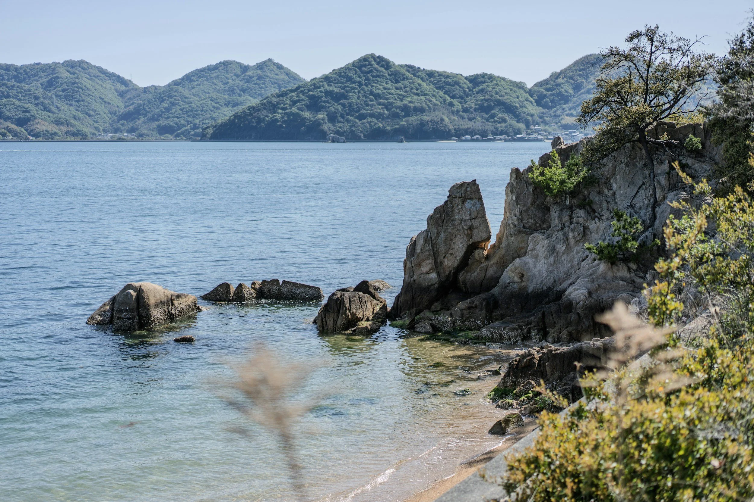 View of the water when biking the Shimanami Kaido