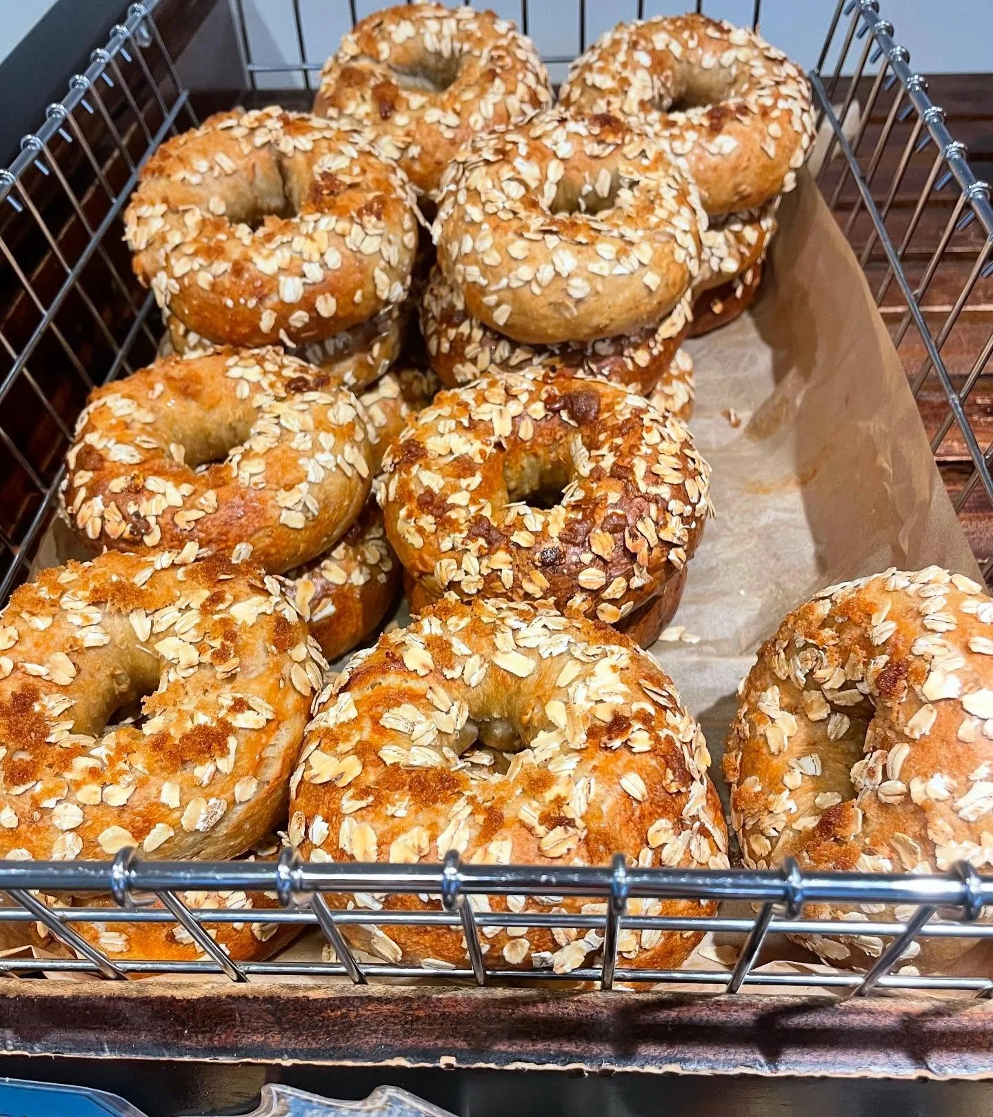 BOTW: This is a fun one, MAPLE OAT! Sweet maple flavor mixed and topped with oats and brown sugar. Makes an insanely good breakfast sammie, or just paired with cream cheese. 

Enjoy!